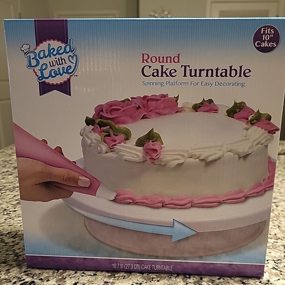 Baked with Love Round Cake Turntable‎ 10" Cake Spinning Platform
